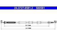 ATE 24.3727-0581.2 Cable, parking brake for ALFA ROMEO