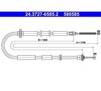 ATE 24.3727-0585.2 Handbrake cable