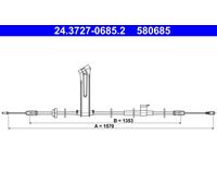 ATE 24.3727-0685.2 Cable, parking brake for FORD