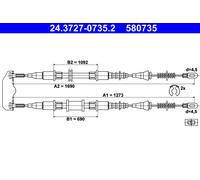 ATE 24.3727-0735.2 Hand brake cable