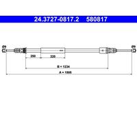 CABLE, PARKING BRAKE FOR CITROËN CHANSON ATE 24.3727-0817.2