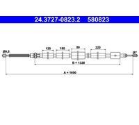 ATE 24.3727-0823.2 Handbrake cable