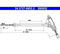 ATE 24.3727-0852.2 Hand brake cable