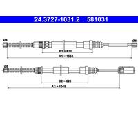 ATE 24.3727-1031.2 Cable, parking brake for RENAULT