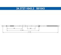 Cable, parking brake for RENAULT ATE 24.3727-1043.2