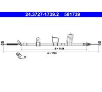 ATE 24.3727-1739.2 Cable, parking brake for NISSAN