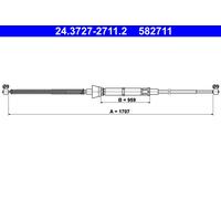 ATE 24.3727-2711.2 Handbrake cable
