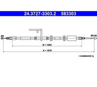 ATE 24.3727-3303.2 Handbrake cable