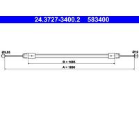 ATE 24.3727-3400.2 Handbrake cable
