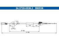 ATE 24.3728-0536.2 Clutch Cable