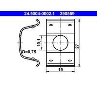 HOLDING BRACKET, BRAKE HOSE ATE 24.5004-0002.1