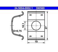HOLDING BRACKET, BRAKE HOSE ATE 24.5004-0002.1