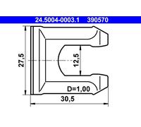 Brake Hose Mounting 24.5004-0003.1 ATE