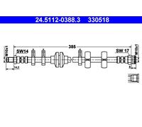 ATE 24.5112-0388.3 Brake Hose for ALFA ROMEO,FIAT
