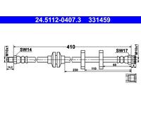 BRAKE HOSE FOR FIAT BRAVO/II/Van RITMO/III MAREA/Weekend STILO/Multi/Wagon/VAN