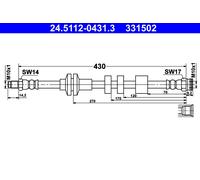 BRAKE HOSE PIPE LINE FOR ALFA ROMEO GIULIETTA 940 198 A4 000 940 B7 000 940 A2