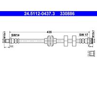 ATE 24.5112-0437.3 Brake Hose for ALFA ROMEO,FIAT