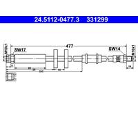 BRAKE HOSE FOR CITROËN JUMPER/Bus/Van/Platform/Chassis RELAY PEUGEOT FIAT