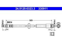 ATE Brake Hose 24.5125-0323.3 – Flexible Brake Pipe for Audi A6 C6 (Sedan/Avant/Allroad)
