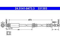 BRAKE HOSE FOR MAZDA FORD 2 DY FXJA FYJA FUJA F6JA F6JB ZJ 04 DEMIO DY FXJB ATE