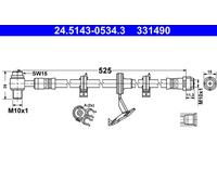 ATE 24.5143-0534.3 Brake Hose for MERCEDES-BENZ