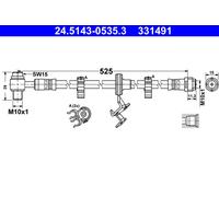 ATE 24.5143-0535.3 Brake Hose for MERCEDES-BENZ