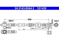 BRAKE HOSE 24.5143-0544.3 FOR VW POLO/Van/CityVan VENTO SEAT IBIZA/IV/Mk/SC/ST