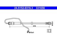 ATE 24.5152-0316.3 Brake hose