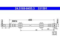 ATE 24.5169-0455.3 Brake hose