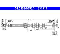 ATE 24.5169-0556.3 Brake Hose for BMW