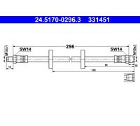 ATE 24.5170-0296.3 Brake hose