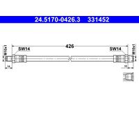BRAKE HOSE FOR MERCEDES BENZ T1 PLATFORM CHASSIS 602 M 102 942 OM 602 940 ATE