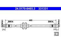ATE 24.5170-0465.3 Brake Hose for VOLVO
