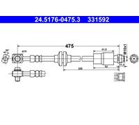 ATE 24.5176-0475.3 Brake hose