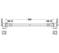 BRAKE HOSE FOR MERCEDES-BENZ UNIMOG/MB-TRAC OM353.959/940/980/901/902/958 5.7L