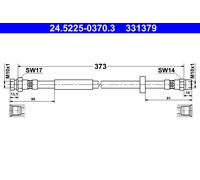 ATE 24.5225-0370.3 Brake hose