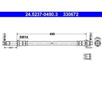 ATE 24.5237-0490.3 Brake Hose for MERCEDES-BENZ