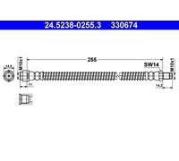 BRAKE HOSE 24.5238-0255.3 FOR MERCEDES-BENZ S-CLASS/Sedan SL E-CLASS/T-Model SL