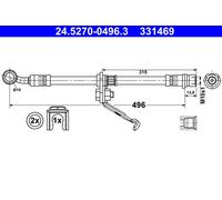 ATE 24.5270-0496.3 Brake hose