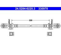 ATE 24.5284-0220.3 Brake Hose for CHEVROLET,DAEWOO