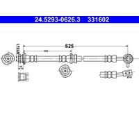 ATE 24.5293-0626.3 Brake hose