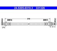 ATE 24.5305-0310.3 Brake Hose for FORD