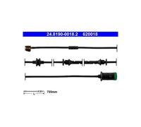 Brake pad wear sensor Disc Brake 24.8190-0018.2 ATE for OPEL ASTRA G Hatchback