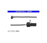 2x Brake pad wear sensor Disc Brake 24.8190-0107.2 ATE for VW PASSAT B5.5