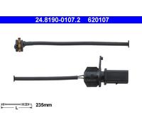 ATE 24.8190-0107.2 Warning Contact, brake pad wear for VW