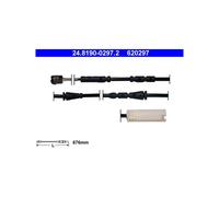 Warning Contact, brake pad wear for BMW ATE 24.8190-0297.2