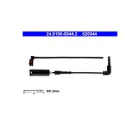 WARNING CONTACT BRAKE PAD WEAR FOR LAND ROVER RANGE/III/Mk/SUV 428PS 4.2L 8cyl