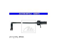 ATE Brake Pad Wear Sensor 24.8190-0975.2 - Warning Contact for Audi A4 B9 (8W2/8WC)