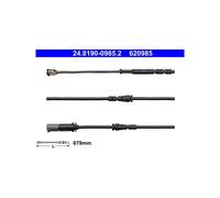 Brake pad wear sensor Disc Brake 24.8190-0985.2 ATE for BMW i3