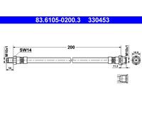 BRAKE HOSE FOR AUDI A4 AVANT 8D5 B5 AHU AFY ALZ AJL AFF ATX AHL ANA ARM ADP ATE